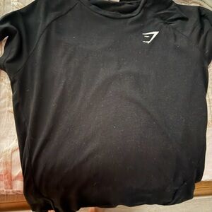 Gymshark Black Tee with White Logo